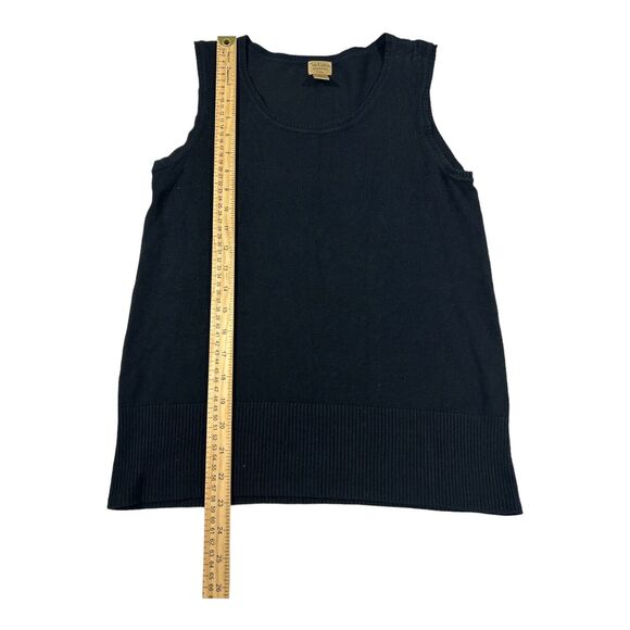 Nue Options Essentials Petites Womens Sz PL Sweater Sleeveless Black Vest VTG - Picture 5 of 6